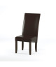 CUBA Lot de 2 chaises de salle a manger  Simili marron  Style contemporain  L 48 x P 64 cm