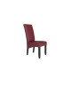 CUBA Lot de 2 chaises de salle a manger  Simili bordeaux  Style contemporain  L 48 x P 64 cm