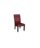 CUBA Lot de 2 chaises de salle a manger  Simili bordeaux  Style contemporain  L 48 x P 64 cm