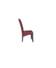 CUBA Lot de 2 chaises de salle a manger  Simili bordeaux  Style contemporain  L 48 x P 64 cm