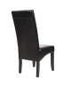 CUBA Lot de 2 chaises de salle a manger  Simili noir Style contemporain  L 48 x P 64 cm