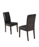 CROSS Lot de 2 Chaises de salle a manger  Simili marron  Contemporain  L 45 x P 42 cm