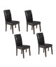 CROSS Lot de 4 chaises de salle a manger marron