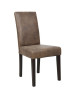 ALBUS Lot de 2 Chaises de salle a manger  Microfibre effet cuir vieilli  Contemporain  L 45 x P 57 cm