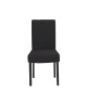 STRIP Lot de 2 Chaises de salle a manger déhoussable  Tissu noir  Contemporain  L 44 x P 53 cm