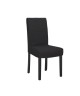 STRIP Lot de 6 chaises de salle a manger déhoussables noires