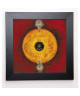 ARTHURE Image encadrée Le cercle noir 37x37 cm Jaune