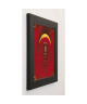 ARTHURE Image encadrée Suite bambou 37x37 cm Rouge