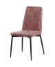 VINTY Chaise de salle a manger  Simili marron  Style contemporain  L 52 x P 52 cm