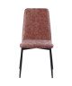 VINTY Chaise de salle a manger  Simili marron  Style contemporain  L 52 x P 52 cm