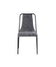 VINTOU Chaise de salle a manger  Simili gris  Style industriel  L 47 x P 56 cm