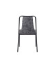 VINTOU Chaise de salle a manger  Simili gris  Style industriel  L 47 x P 56 cm