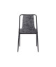 VINTOU Lot de 2 chaises de salle a manger  Simili gris  Style industriel  L 47 x P 56 cm