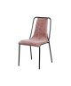 VINTOU Chaise de salle a manger  Simili marron  Style industriel  L 47 x P 56 cm