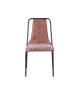 VINTOU Chaise de salle a manger  Simili marron  Style industriel  L 47 x P 56 cm