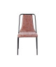 VINTOU Lot de 2 chaises de salle a manger  Simili marron  Style industriel  L 47 x P 56 cm