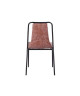 VINTOU Lot de 2 chaises de salle a manger  Simili marron  Style industriel  L 47 x P 56 cm