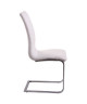 LUGANO Lot de 2 chaises de salle a manger  Simili blanc  Contemporain  L 48 x P 45 cm