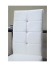 BLING Lot de 2 chaises de salle a manger  Simili blanc  Contemporain  L 44,5 x P 54 cm