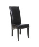 CUBA Lot de 4 Chaises de salle a manger Noires