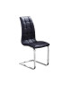 LUGANO Lot de 6 chaises de salle a manger  Noir