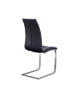 LUGANO Lot de 6 chaises de salle a manger  Noir