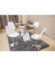 POPPY Lot de 2 chaises rotatives de salle a manger  Blanc