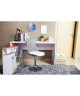 POPPY Lot de 2 chaises rotatives de salle a manger  Gris et blanc