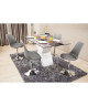 POPPY Lot de 2 chaises rotatives de salle a manger  Gris