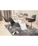 POPPY Lot de 2 chaises rotatives de salle a manger  Noir