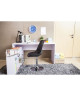 POPPY Lot de 2 chaises rotatives de salle a manger  Noir