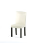 CLARA Lot de 2 chaises de salle a manger  Simili ivoire  Classique  L 43 x P 45 cm