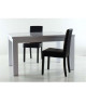 CLARA Lot de 2 Chaises de salle a manger  Simili noir  Classique  L 43 x P 45 cm