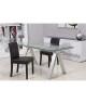 CLARA Lot de 4 Chaises de salle a manger noires