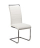 DYLAN Lot de 2 chaises de salle a manger  Simili blanc  Contemporain  L 42,5 x P 56 cm