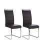 DYLAN lot de 4 chaises de salle a manger noire