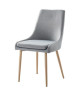 DINAH Lot de 2 chaises de salle a manger  Tissu gris  Scandinave  L 57 x P 50 cm