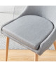 DINAH Lot de 2 chaises de salle a manger  Tissu gris  Scandinave  L 57 x P 50 cm