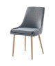 DINAH Lot de 2 chaises de salle a manger  Tissu gris anthracite  Scandinave  L 57 x P 50 cm