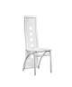 EIFFEL Lot de 2 chaises de salle a manger  Simili blanc  Style contemporain  L 50 x P 53 cm