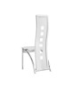 EIFFEL Lot de 2 chaises de salle a manger  Simili blanc  Style contemporain  L 50 x P 53 cm