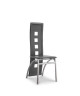 EIFFEL lot de 4 chaises de salle a manger grises  simili et aluminium  Design