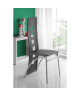 EIFFEL lot de 4 chaises de salle a manger grises  simili et aluminium  Design