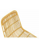 ELIA Lot de 2 chaises en rotin naturel  Pieds en métal  Ethnique  L 44 x P 40 cm