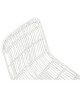 ELIA Lot de 2 chaises en rotin blanc  Pieds en métal  Ethnique  L 44 x P 40 cm