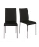 FINLANDEK Lot de 2 chaises de salle a manger en tissu noir  Style contemporain  L 45 x P 52 cm  JURMO