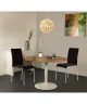 FINLANDEK Lot de 2 chaises de salle a manger en tissu noir  Style contemporain  L 45 x P 52 cm  JURMO