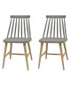 FINLANDEK Lot de 2 chaises de salle a manger KATTY  Gris  Style scandinave