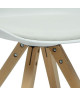 HANNOVER Lot de 2 chaises de salle a manger  Simili blanc  Scandinave  L 49,5 x P 61 cm