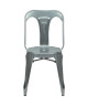 KRAFT Zoeli Lot de 2 chaises de salle a manger  Métal aluminium satiné  Style industriel  L 44 x P 53 cm